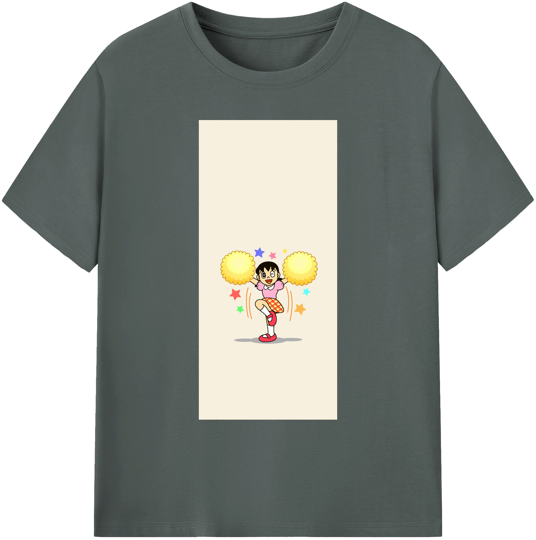 （画像用） ドラえもん みなもと しずか Doraemon Shizuka Minamoto 綿100％ メンズ半袖Tシャツ｜肌触りやわらか＆通気性